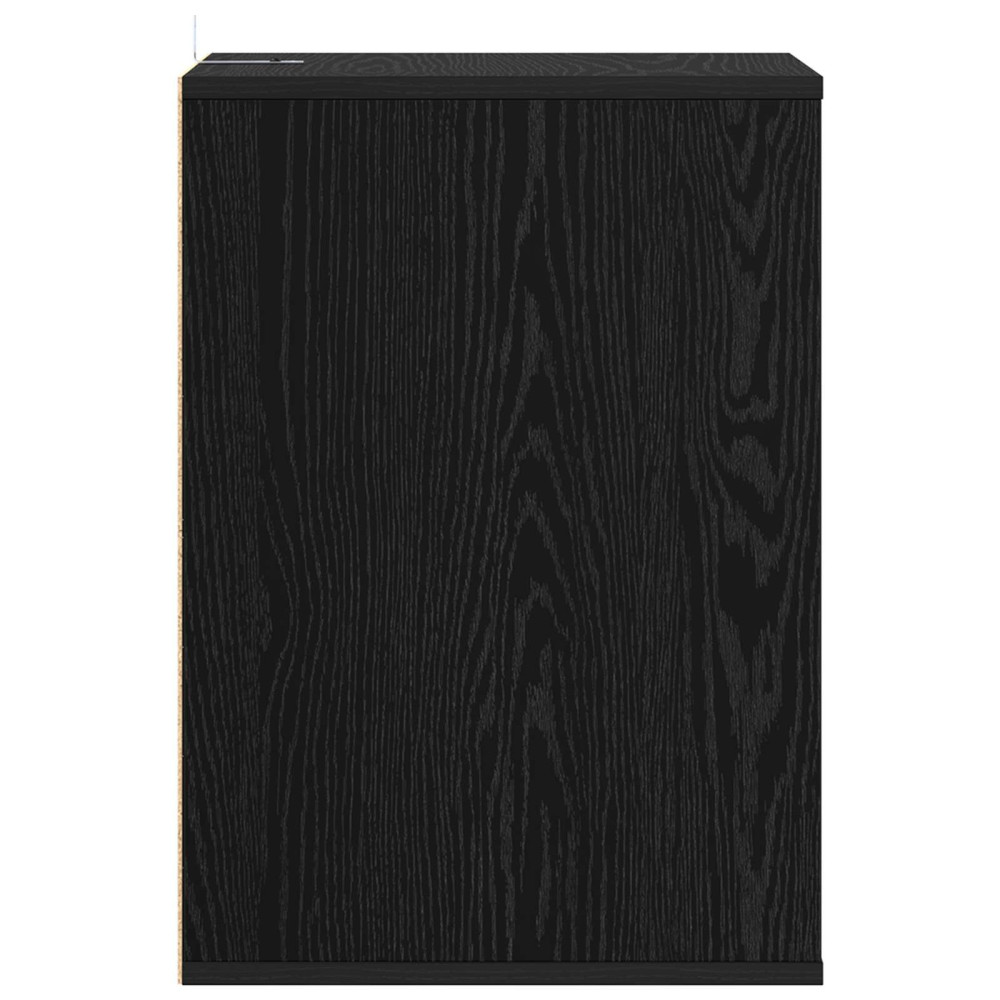Produktbild för Lådans skåp med låda Svart Ek 41 x 40 x 58 cm Konstruerat trä