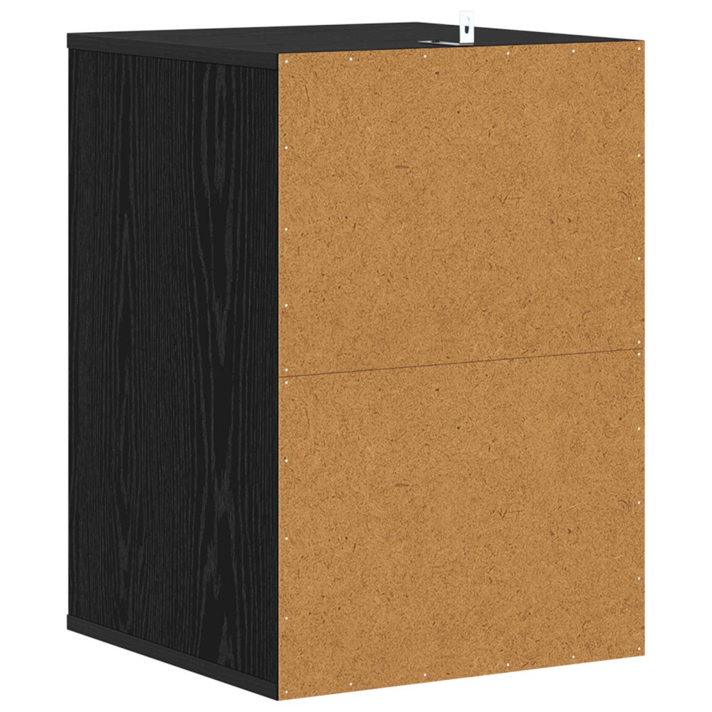 Produktbild för Lådans skåp med låda Svart Ek 41 x 40 x 58 cm Konstruerat trä
