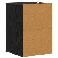 Produktbild för Lådans skåp med låda Svart Ek 41 x 40 x 58 cm Konstruerat trä