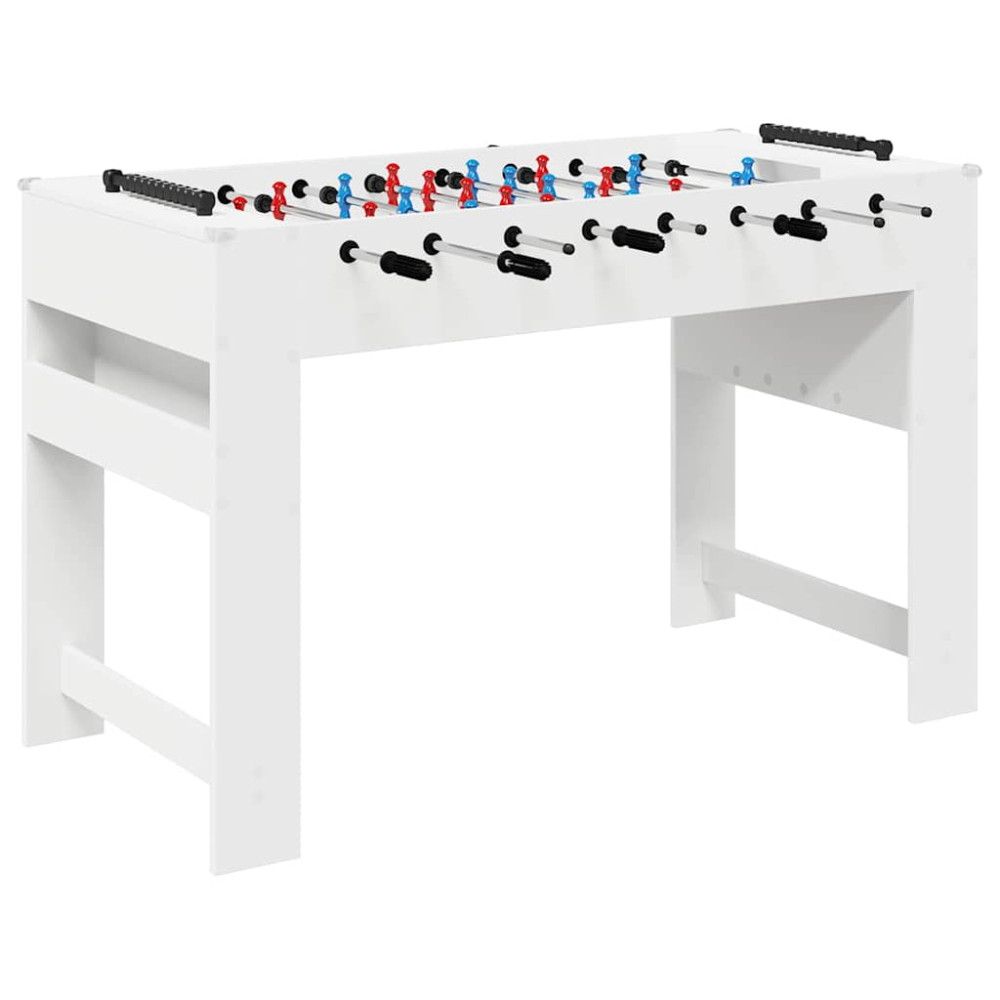 Produktbild för Foosballbord Vit 125 x 60,5 x 80 cm Konstruerat trä