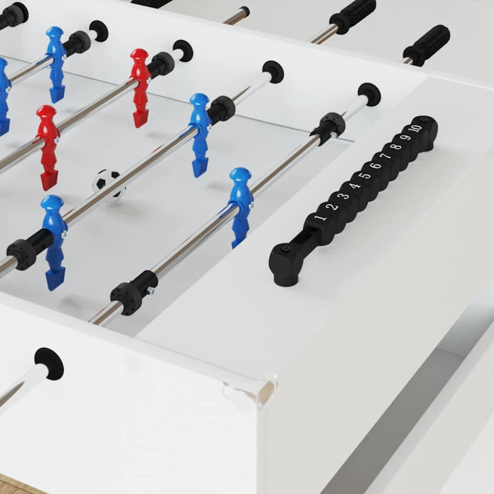 Produktbild för Foosballbord Vit 125 x 60,5 x 80 cm Konstruerat trä