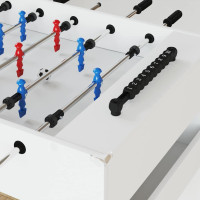 Produktbild för Foosballbord Vit 125 x 60,5 x 80 cm Konstruerat trä