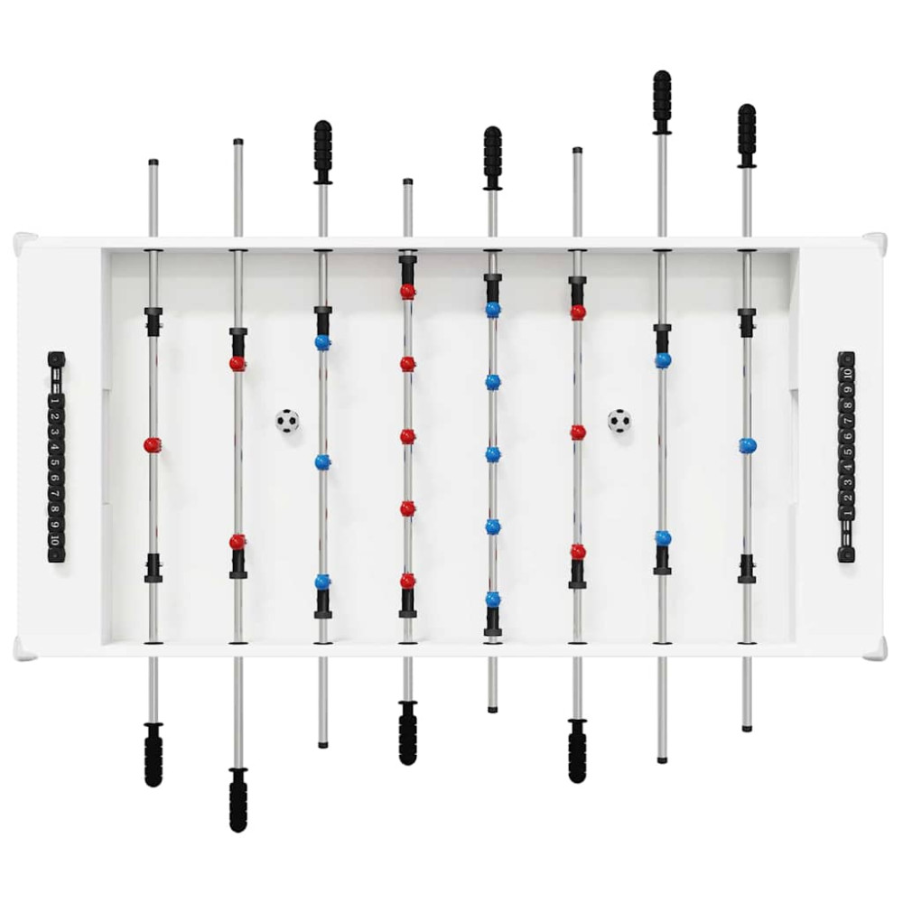 Produktbild för Foosballbord Vit 125 x 60,5 x 80 cm Konstruerat trä