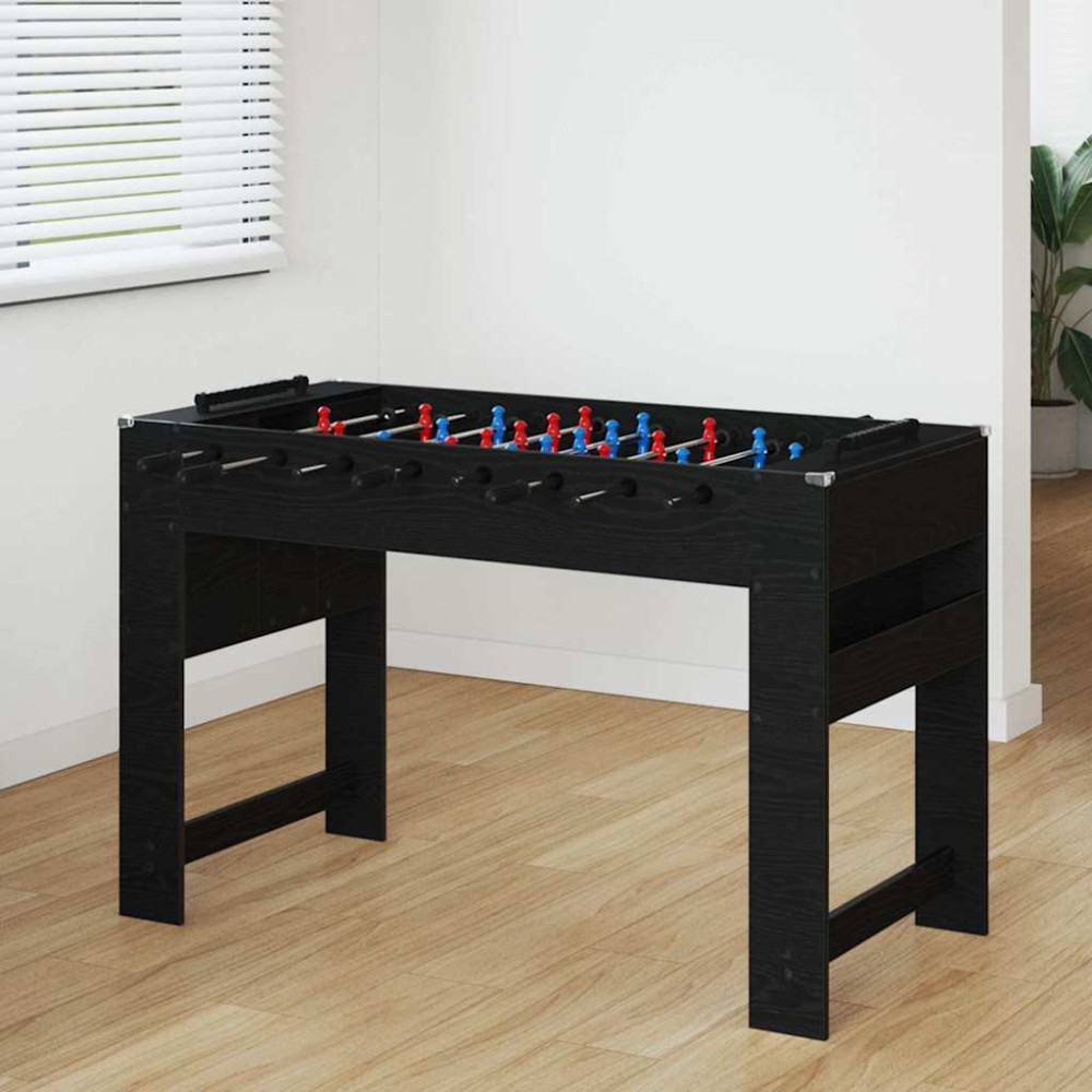 Produktbild för Foosballbord Svart Ek 125 x 60,5 x 80 cm Konstruerat trä