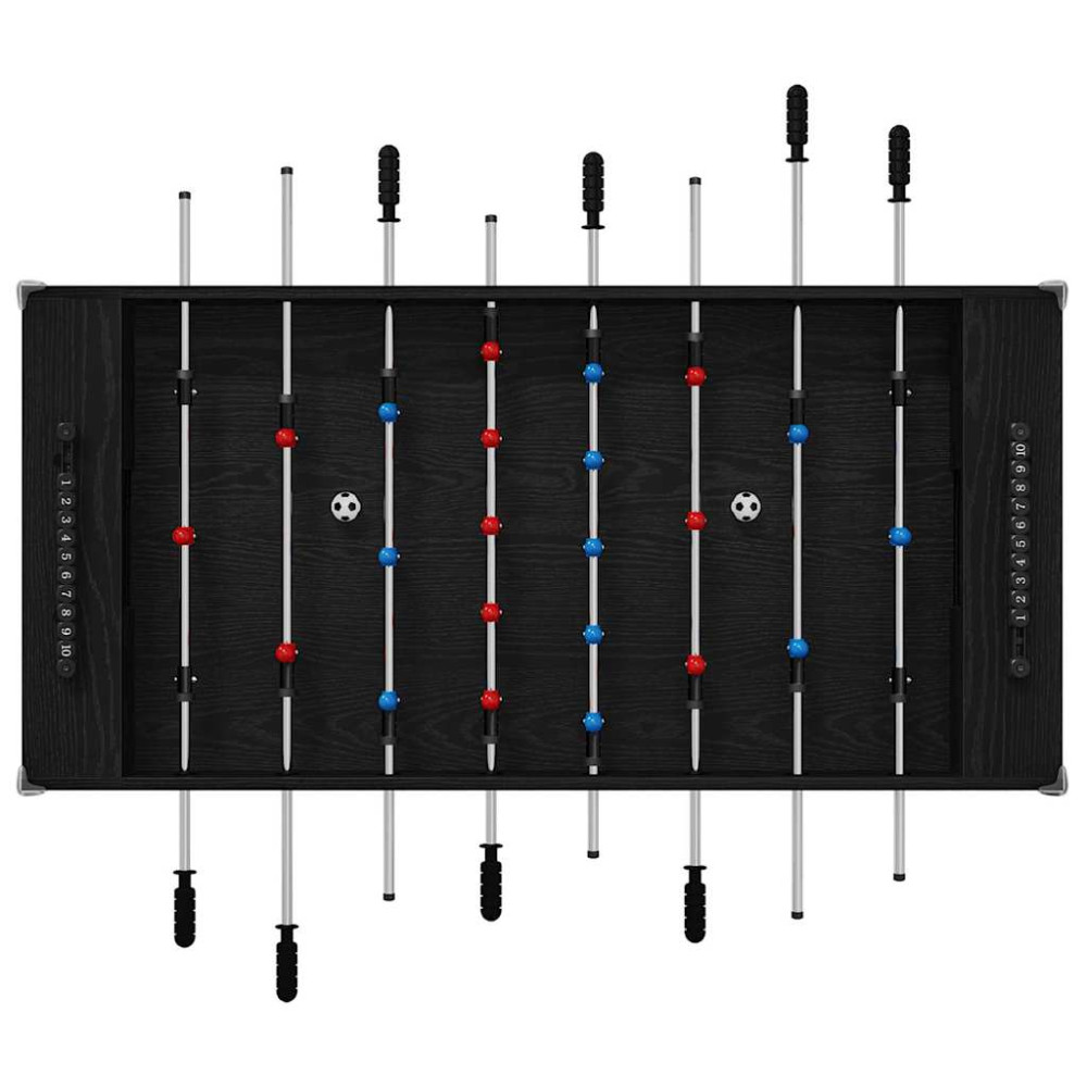 Produktbild för Foosballbord Svart Ek 125 x 60,5 x 80 cm Konstruerat trä