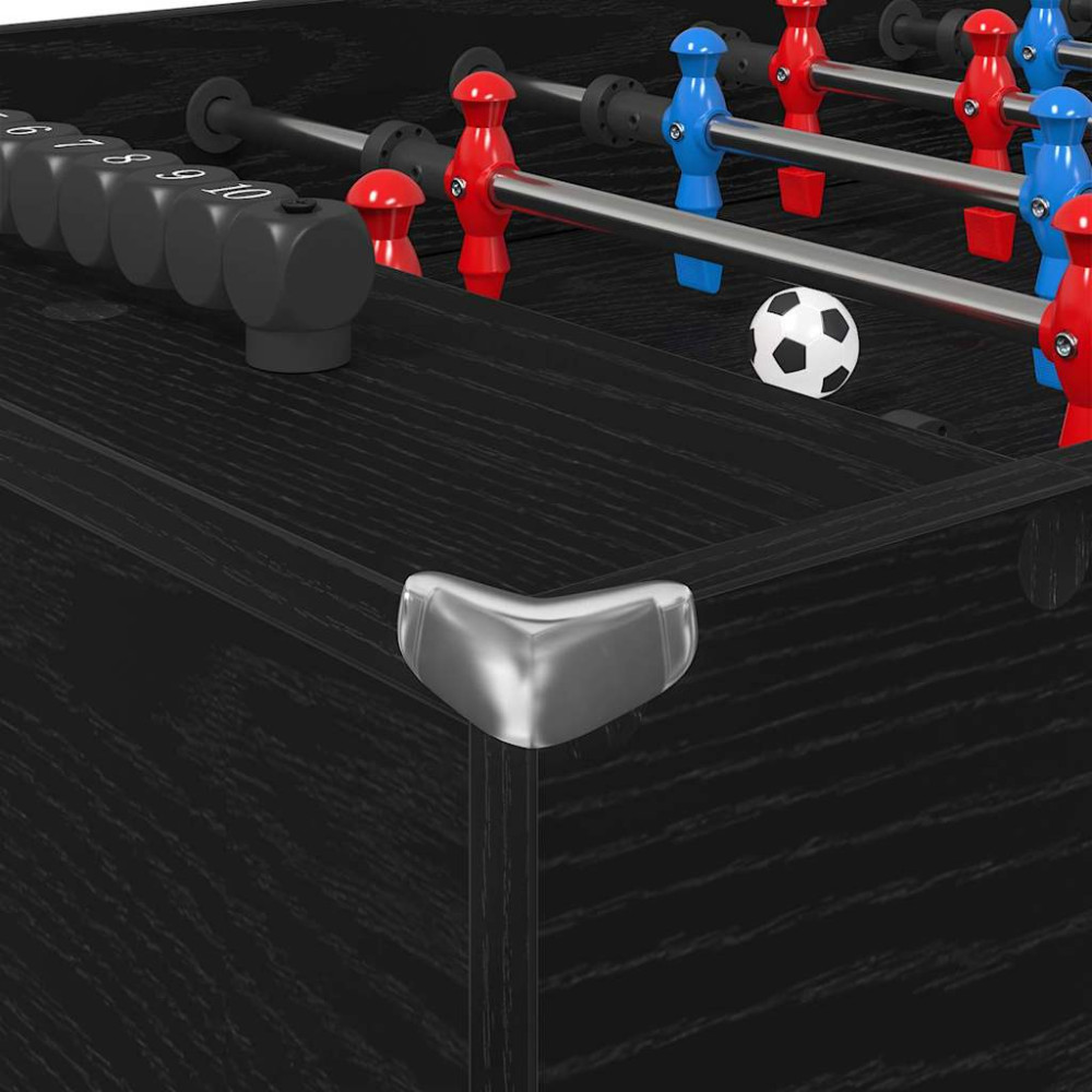 Produktbild för Foosballbord Svart Ek 125 x 60,5 x 80 cm Konstruerat trä