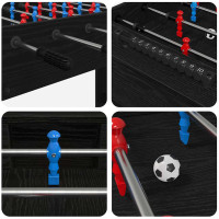Produktbild för Foosballbord Svart Ek 125 x 60,5 x 80 cm Konstruerat trä