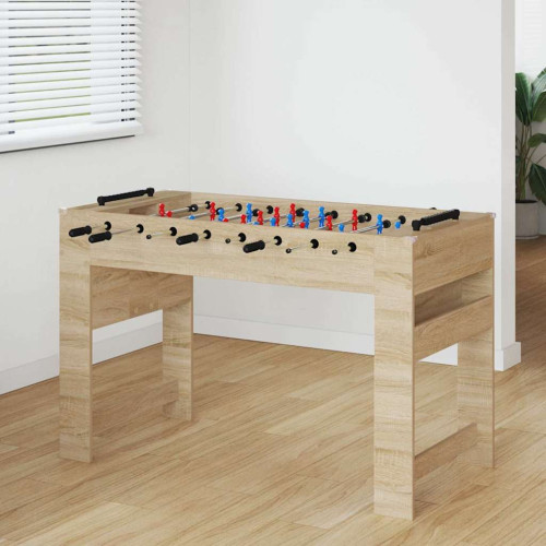 vidaXL Foosballbord Sonoma-ek 125 x 60,5 x 80 cm Konstruerat trä