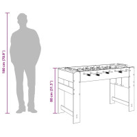 Produktbild för Foosballbord Sonoma-ek 125 x 60,5 x 80 cm Konstruerat trä