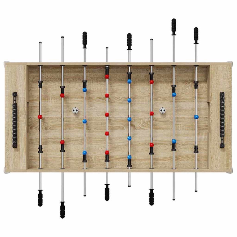 Produktbild för Foosballbord Sonoma-ek 125 x 60,5 x 80 cm Konstruerat trä