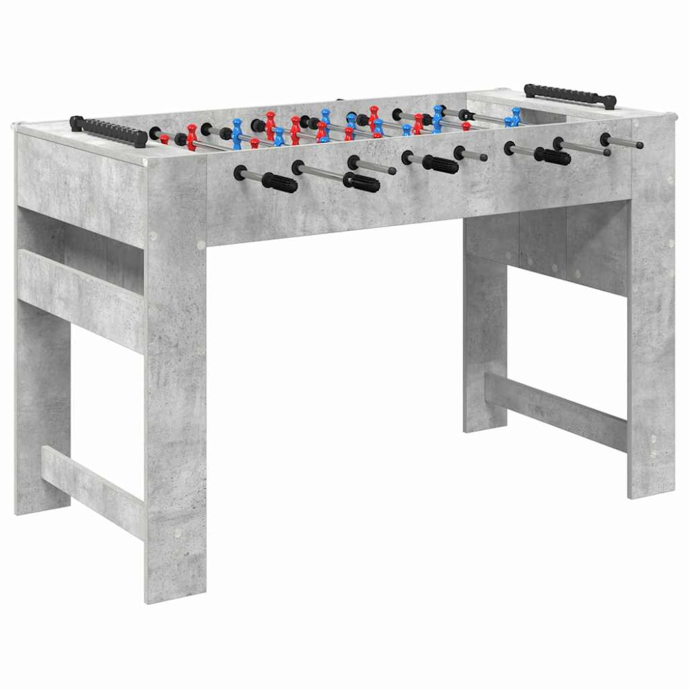 Produktbild för Foosballbord BetongGrå 125 x 60,5 x 80 cm Konstruerat trä