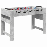 Produktbild för Foosballbord BetongGrå 125 x 60,5 x 80 cm Konstruerat trä