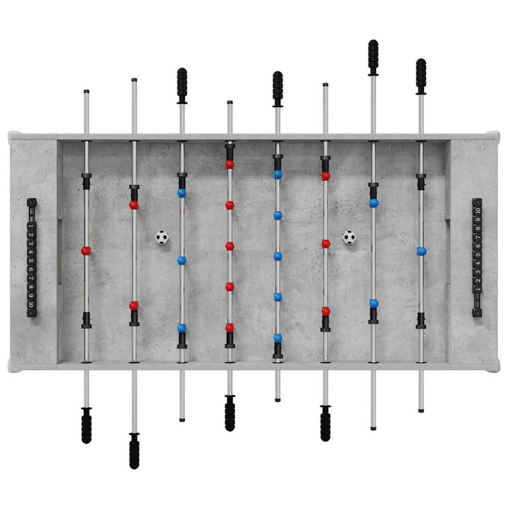 Produktbild för Foosballbord BetongGrå 125 x 60,5 x 80 cm Konstruerat trä