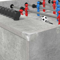 Produktbild för Foosballbord BetongGrå 125 x 60,5 x 80 cm Konstruerat trä