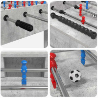 Produktbild för Foosballbord BetongGrå 125 x 60,5 x 80 cm Konstruerat trä