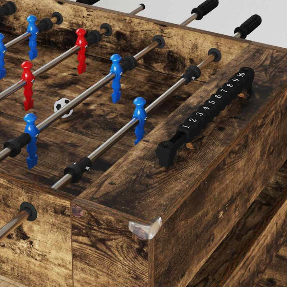 Produktbild för Foosballbord Rökt ek 125 x 60,5 x 80 cm Konstruerat trä