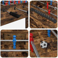 Produktbild för Foosballbord Rökt ek 125 x 60,5 x 80 cm Konstruerat trä