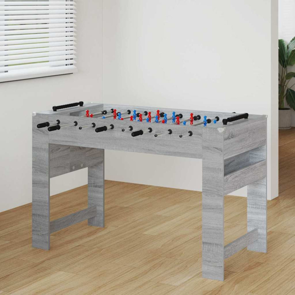 Produktbild för Foosballbord Grå Sonoma 125 x 60,5 x 80 cm Konstruerat trä