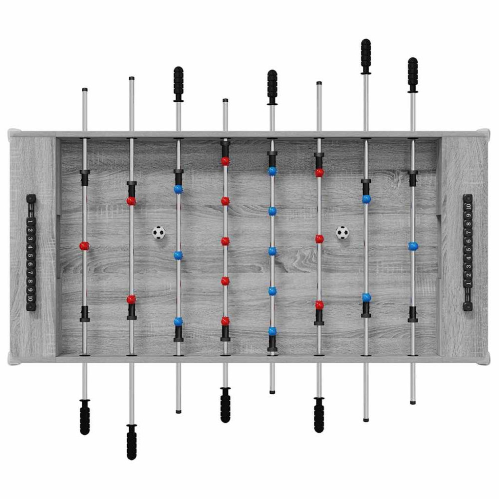 Produktbild för Foosballbord Grå Sonoma 125 x 60,5 x 80 cm Konstruerat trä