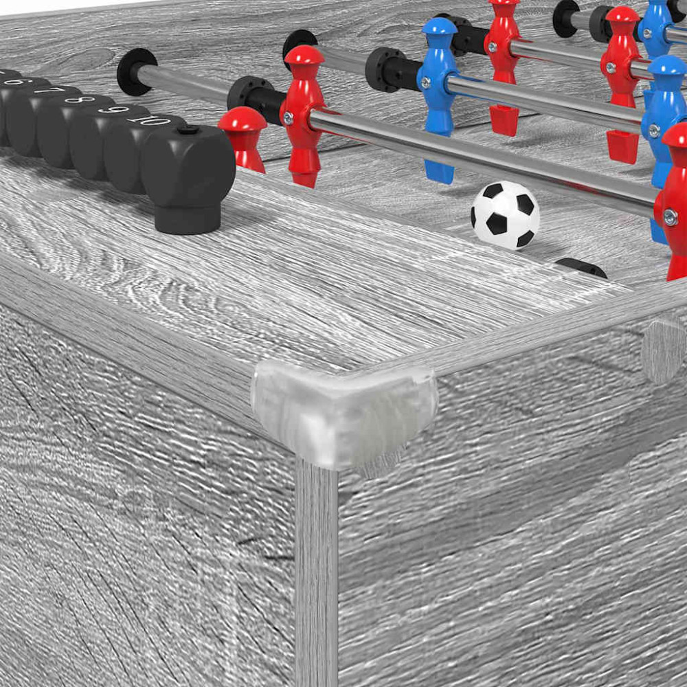 Produktbild för Foosballbord Grå Sonoma 125 x 60,5 x 80 cm Konstruerat trä