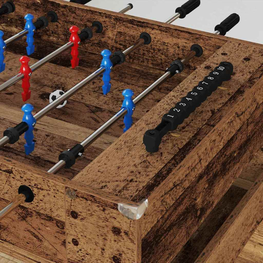 Produktbild för Foosballbord Gammalt trä 125 x 60,5 x 80 cm Konstruerat trä