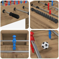 Produktbild för Foosballbord Artisan Ek 125 x 60,5 x 80 cm Konstruerat trä