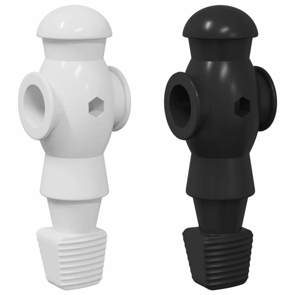 Produktbild för Fotbollstabellspelare 24 pcs Svart och Vitt 3,6 x 3,1 x 10,8 cm