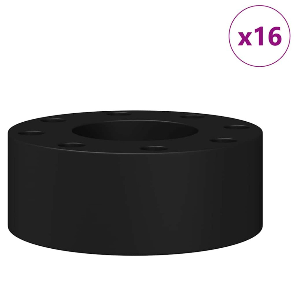 Produktbild för Foosball Bord Bumpers 16 pcs Svart 2,7 x 2,7 x 1,3 cm TPE