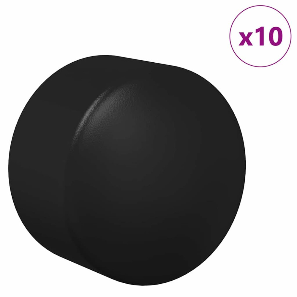 Produktbild för Foosball Table End Caps 10 pcs Svart 1,9 x 1,9 x 1,6 cm PP