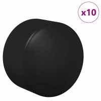 Produktbild för Foosball Table End Caps 10 pcs Svart 1,9 x 1,9 x 1,6 cm PP
