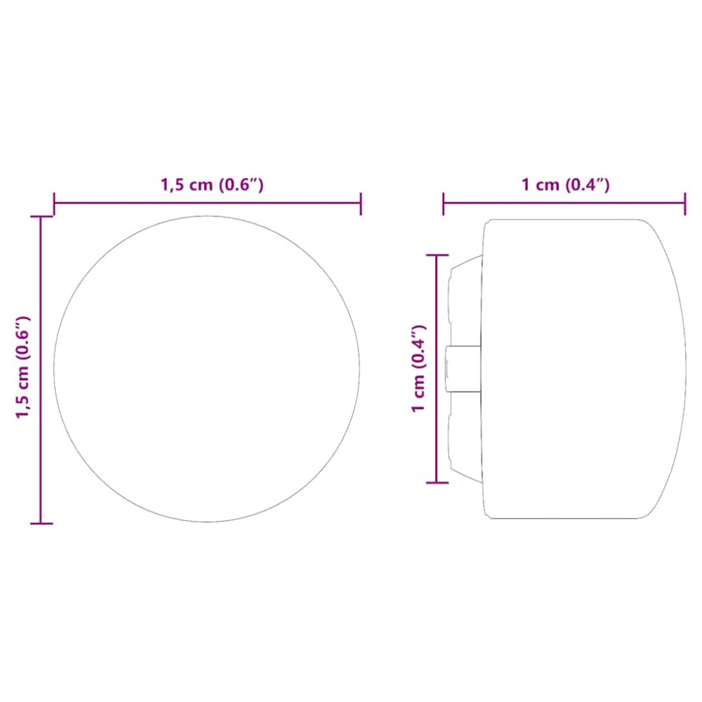 Produktbild för Foosball Table End Caps 10 pcs Svart 1,5 x 1,5 x 1 cm PP