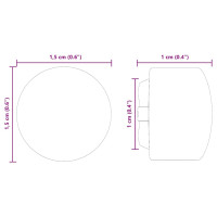 Produktbild för Foosball Table End Caps 10 pcs Svart 1,5 x 1,5 x 1 cm PP