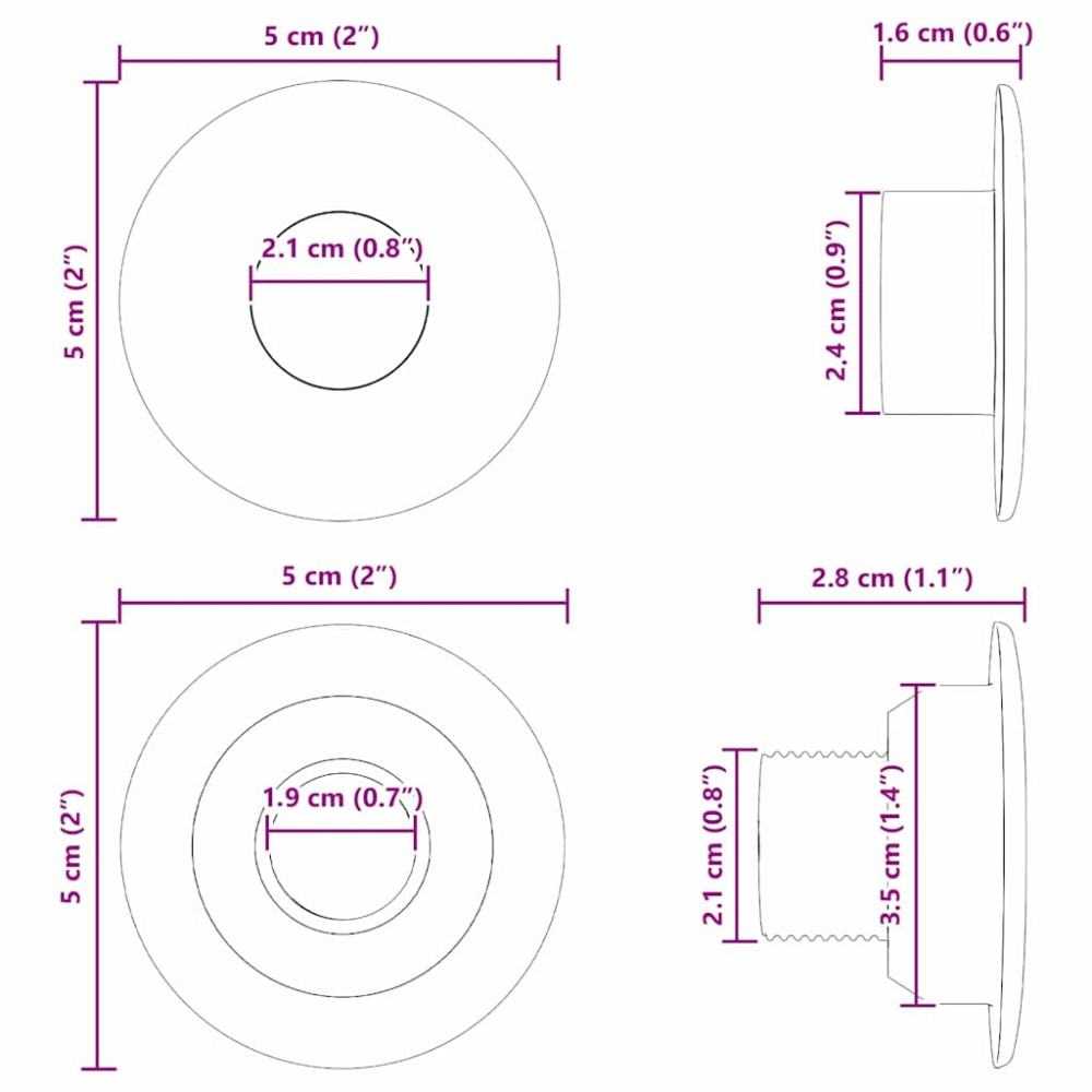 Produktbild för Foosball Bord Lager 10 pcs Svart 5 x 5 x 2,8 cm PP
