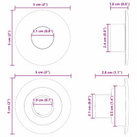 Produktbild för Foosball Bord Lager 10 pcs Svart 5 x 5 x 2,8 cm PP