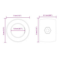 Produktbild för Foosball Bord Lager 10 pcs Svart 3 x 3 x 2,1 cm PP