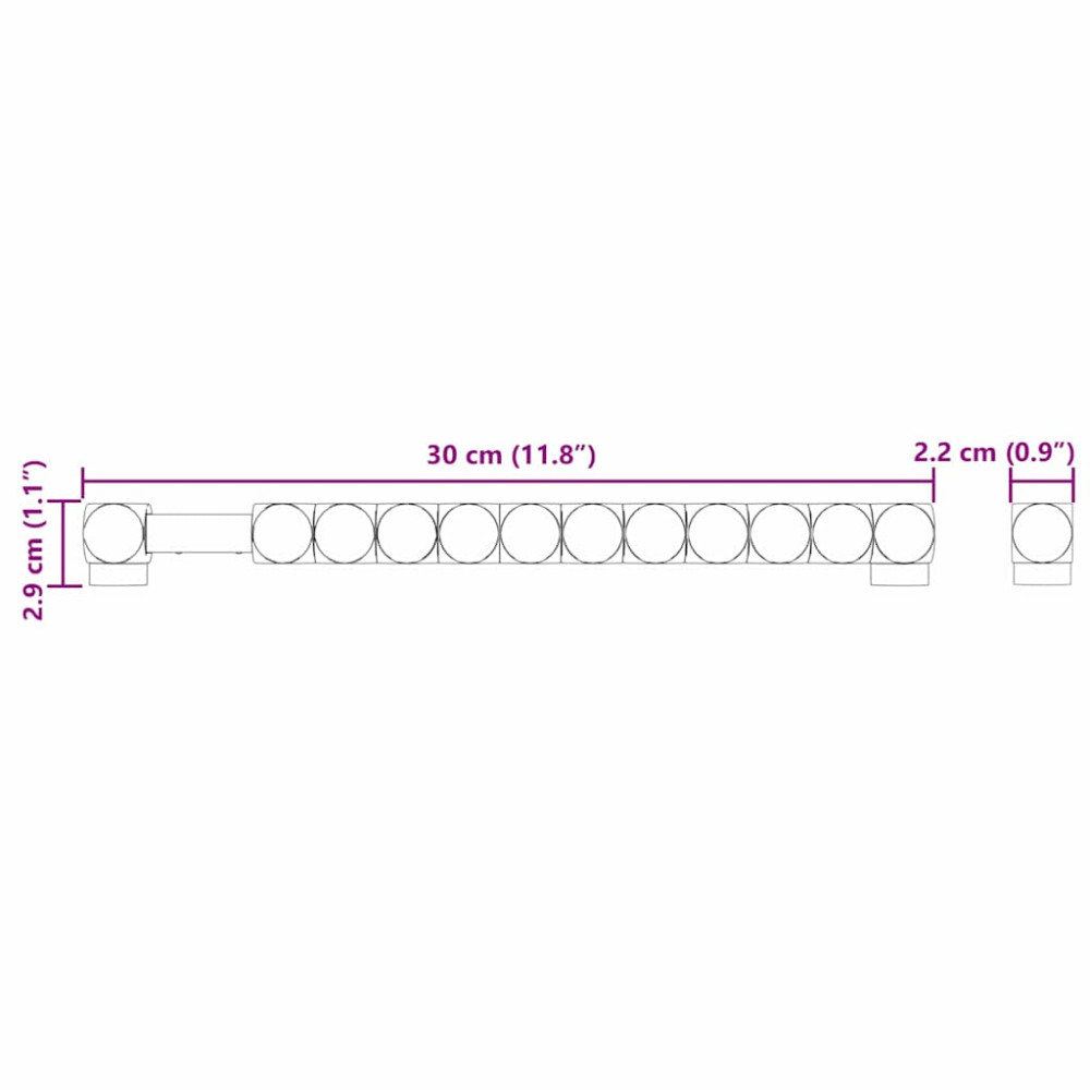 Produktbild för Fotbollsbordräknare 2 pcs Svart 30 x 2,2 x 2,9 cm HIPS