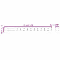 Produktbild för Fotbollsbordräknare 2 pcs Svart 30 x 2,2 x 2,9 cm HIPS