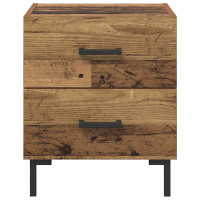 Produktbild för Nattduksbord Gammalt trä 40 x 35 x 47,5 cm Konstruerat trä