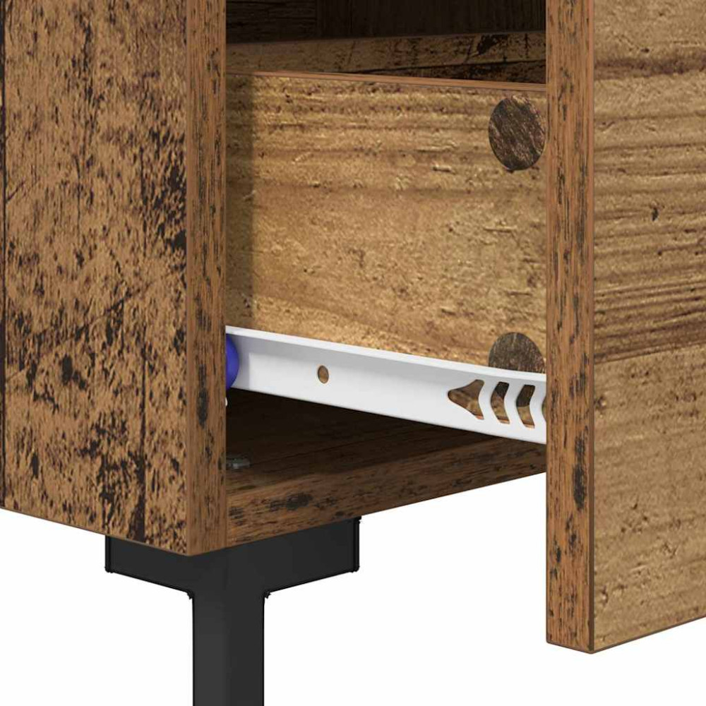 Produktbild för Nattduksbord Gammalt trä 40 x 35 x 47,5 cm Konstruerat trä