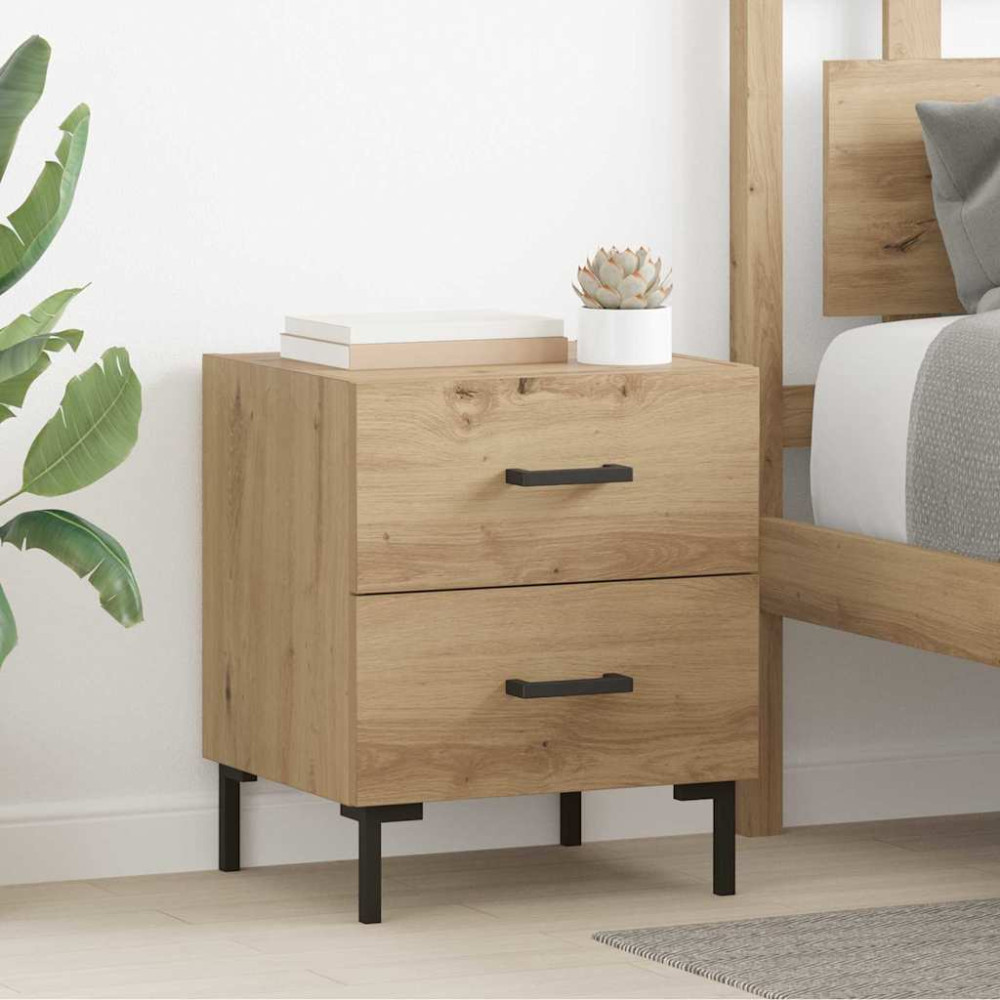 Produktbild för Nattduksbord 2 pcs Artisan Ek 40 x 35 x 47,5 cm Konstruerat trä