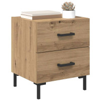 Produktbild för Nattduksbord 2 pcs Artisan Ek 40 x 35 x 47,5 cm Konstruerat trä