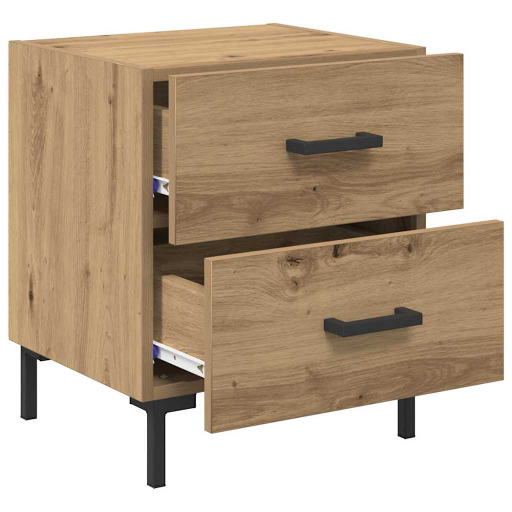 Produktbild för Nattduksbord 2 pcs Artisan Ek 40 x 35 x 47,5 cm Konstruerat trä