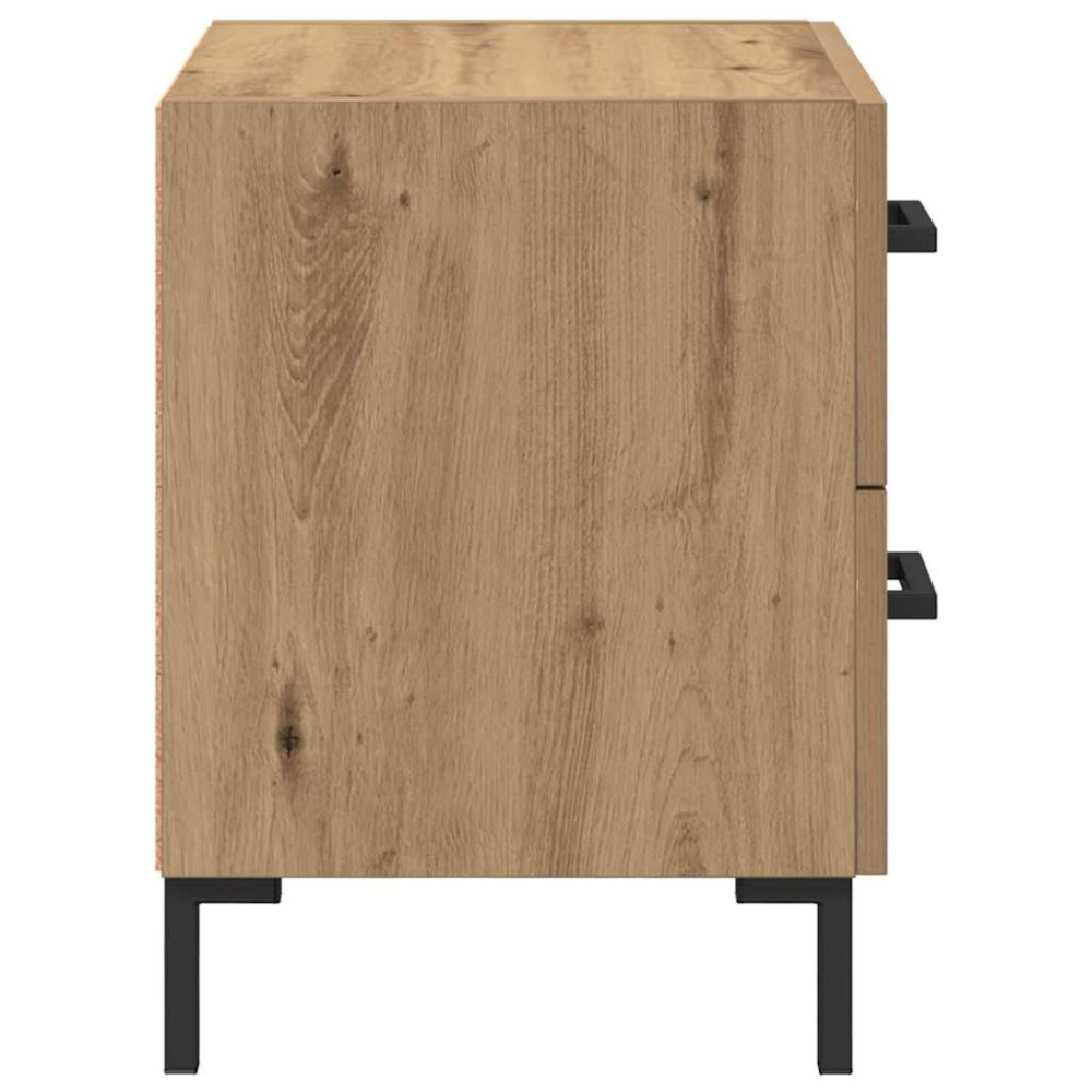 Produktbild för Nattduksbord 2 pcs Artisan Ek 40 x 35 x 47,5 cm Konstruerat trä