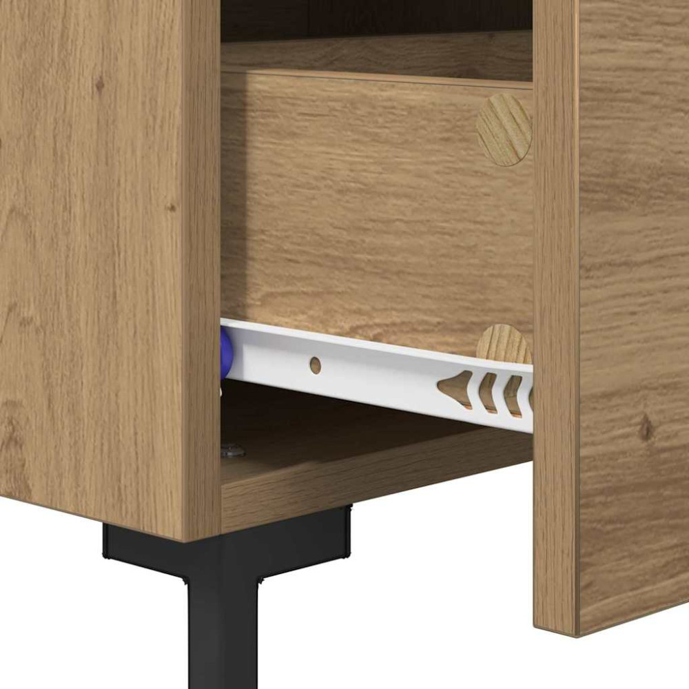 Produktbild för Nattduksbord 2 pcs Artisan Ek 40 x 35 x 47,5 cm Konstruerat trä