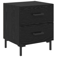 Produktbild för Nattduksbord Svart Ek 40 x 35 x 47,5 cm Konstruerat trä