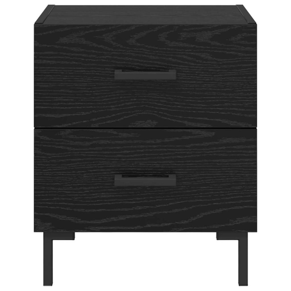 Produktbild för Nattduksbord Svart Ek 40 x 35 x 47,5 cm Konstruerat trä