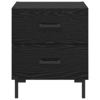 Produktbild för Nattduksbord Svart Ek 40 x 35 x 47,5 cm Konstruerat trä