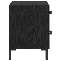 Produktbild för Nattduksbord Svart Ek 40 x 35 x 47,5 cm Konstruerat trä