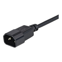 Produktbild för StarTech.com 1 m strömförlängningskabel, C14 till C13, 10 A 125 V, 18AWG, förlängningskabel för datorer, IEC-320-C14 till IEC-320-C13 AC-förlängningskabel för strömförsörjning, UL-listad - förlängningskabel för ström - power IEC 60320 C13 till IEC 60320 C
