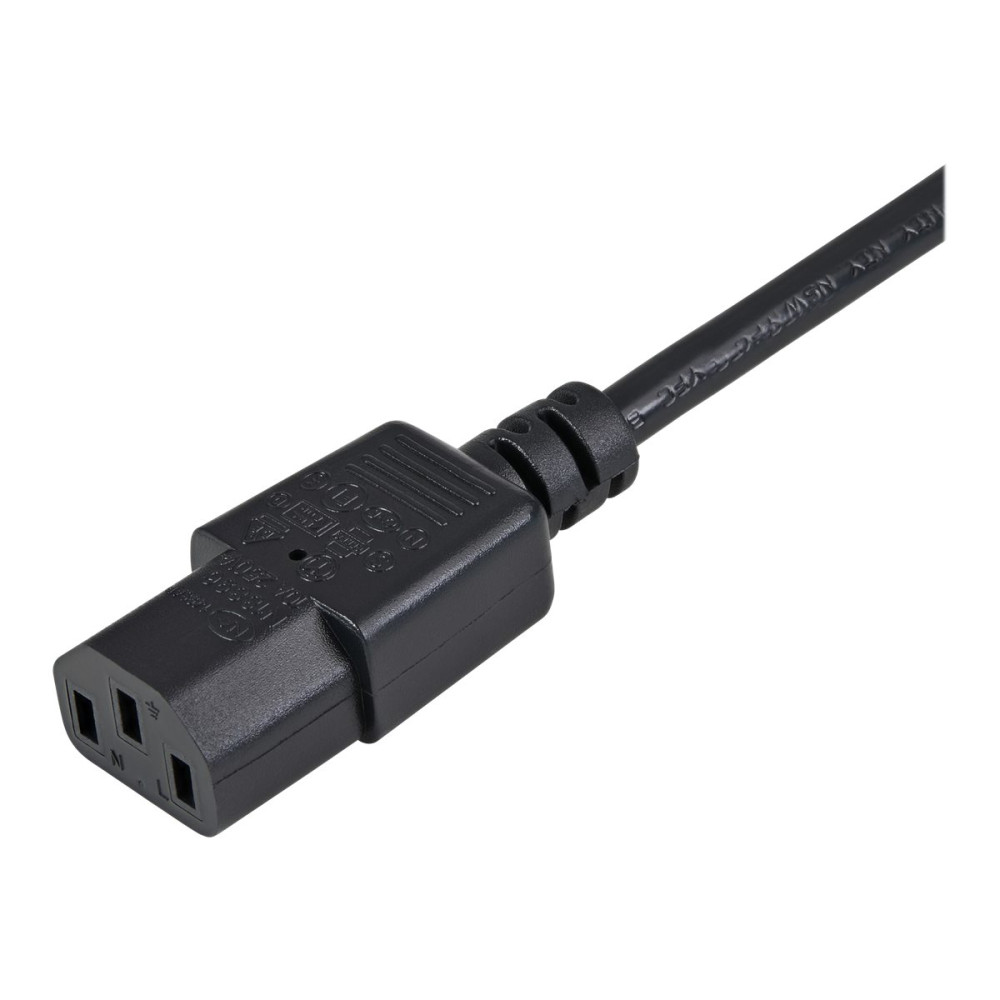 Produktbild för StarTech.com 1 m strömförlängningskabel, C14 till C13, 10 A 125 V, 18AWG, förlängningskabel för datorer, IEC-320-C14 till IEC-320-C13 AC-förlängningskabel för strömförsörjning, UL-listad - förlängningskabel för ström - power IEC 60320 C13 till IEC 60320 C